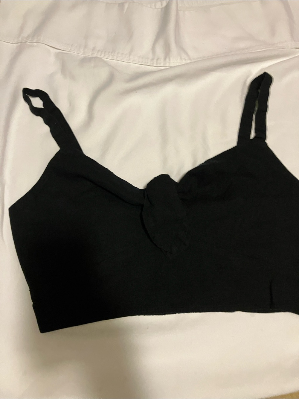 Universal Thread Black Knot-Front Camisole Bralette